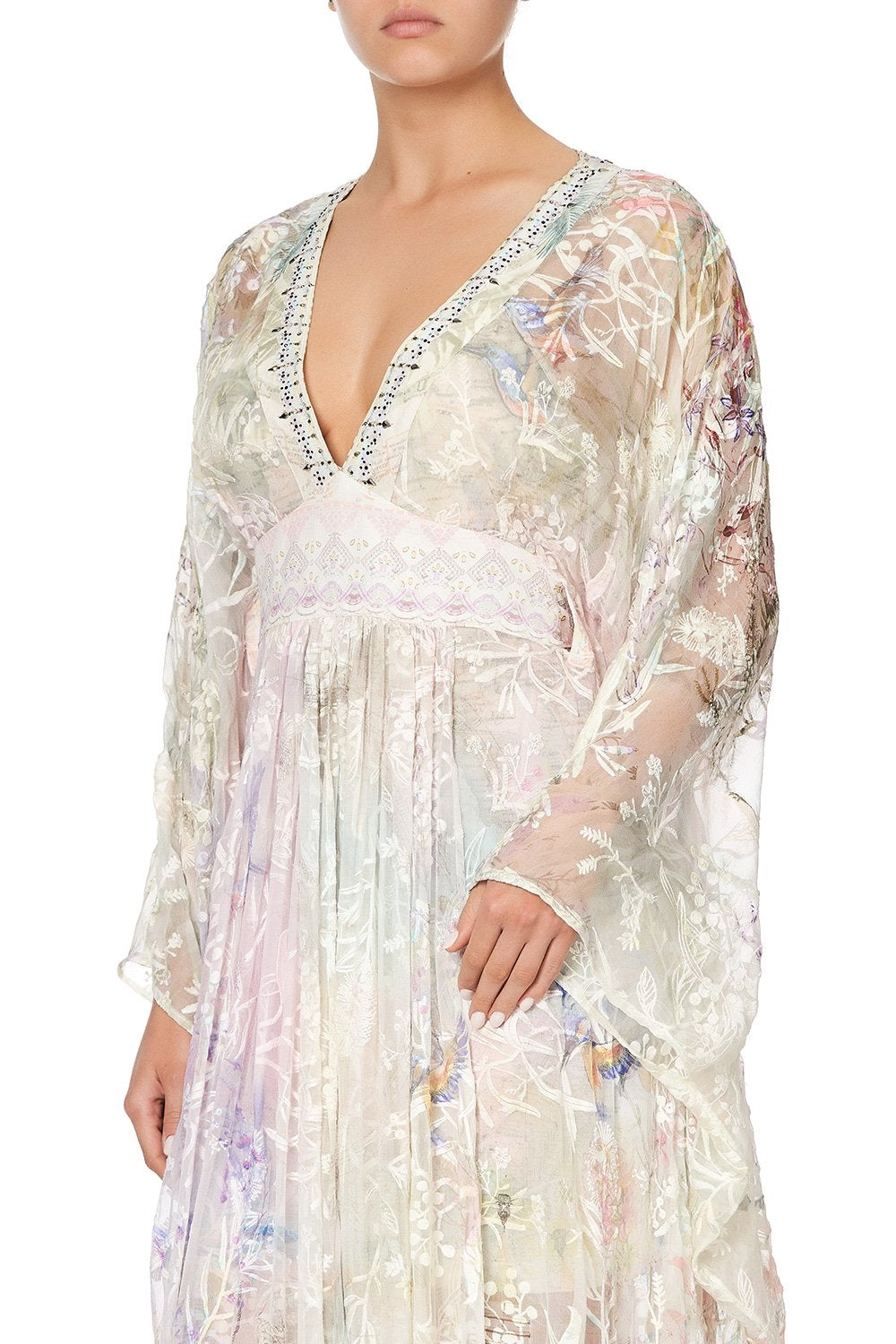 LONG KAFTAN WITH WAISTBAND MERMAID MILLA