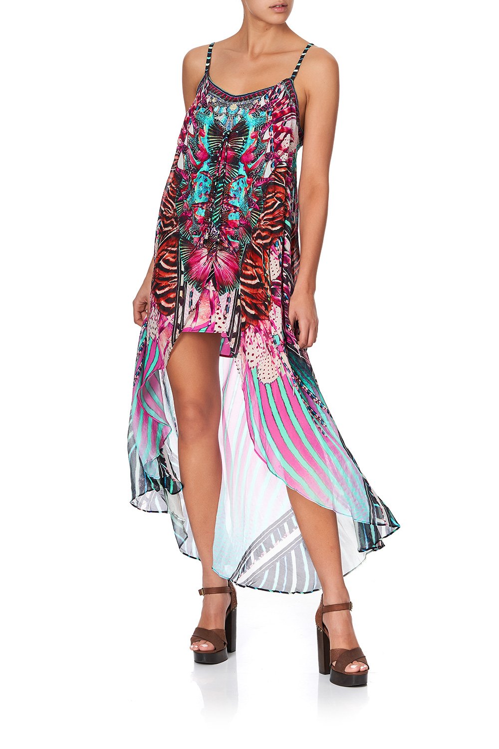 MINI DRESS WITH LONG OVERLAY RAINBOW EYES