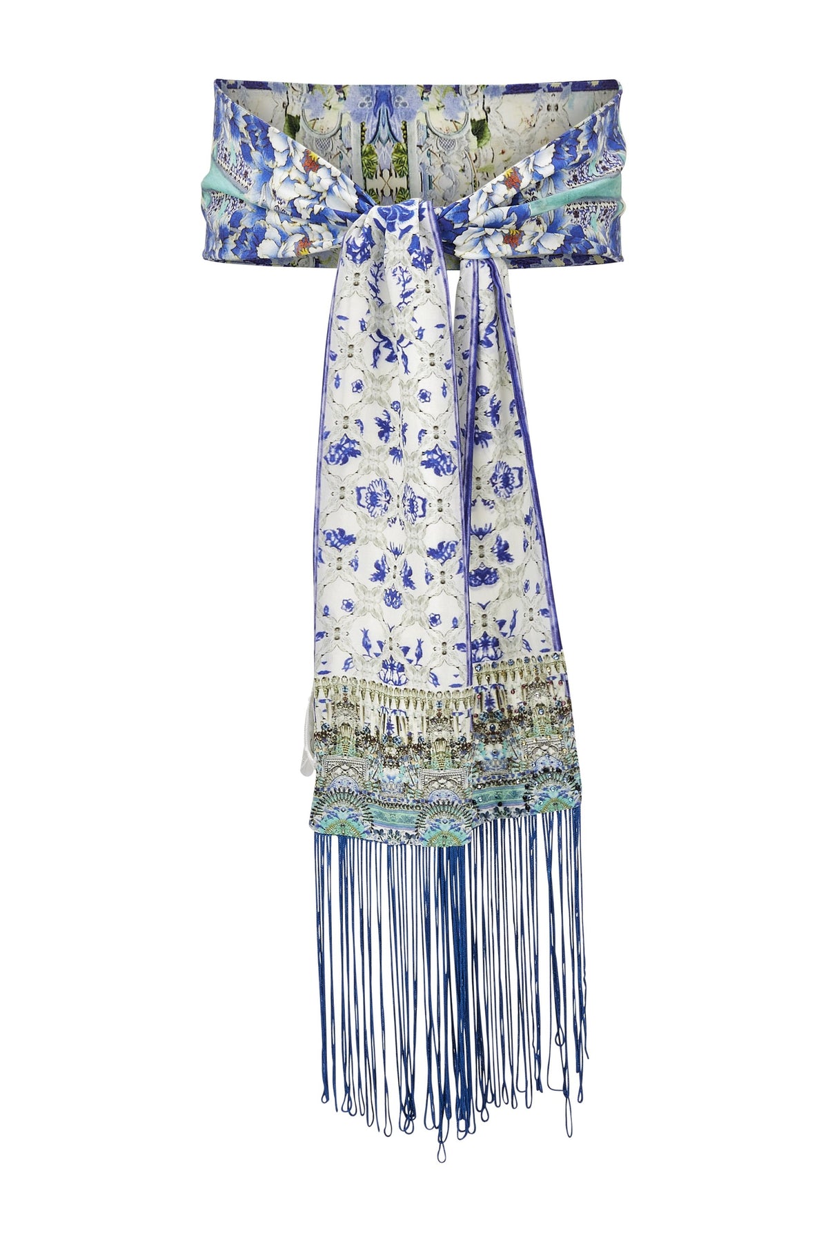 PORCELAIN PARADISE BELT W TASSELS