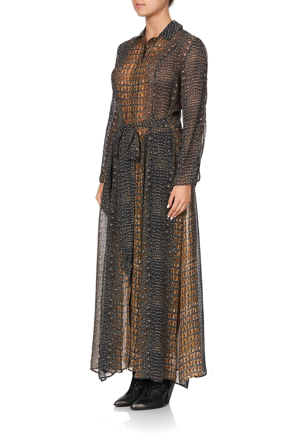 PRINTED TRENCH CROCODILE ROCK