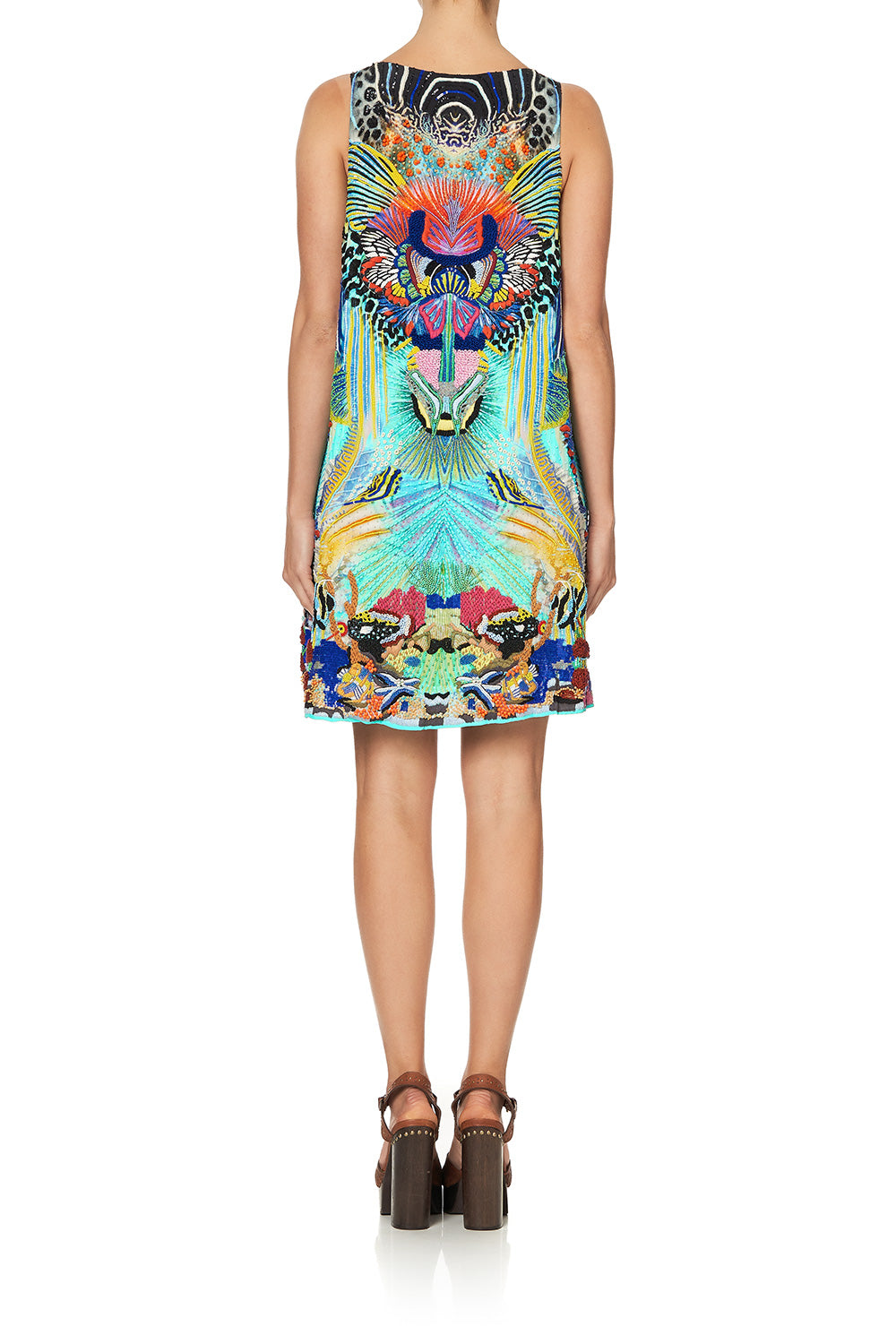 ROUND NECK A-LINE DRESS REEF WARRIOR