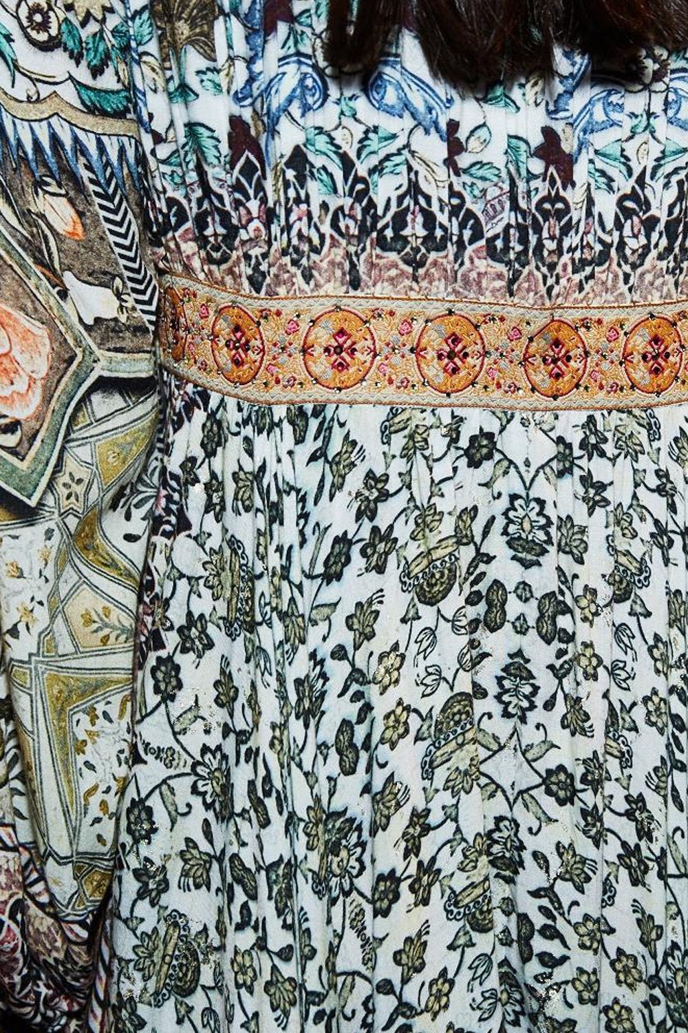 SOUL SISTERS PEASANT DRESS W TIE FRONT