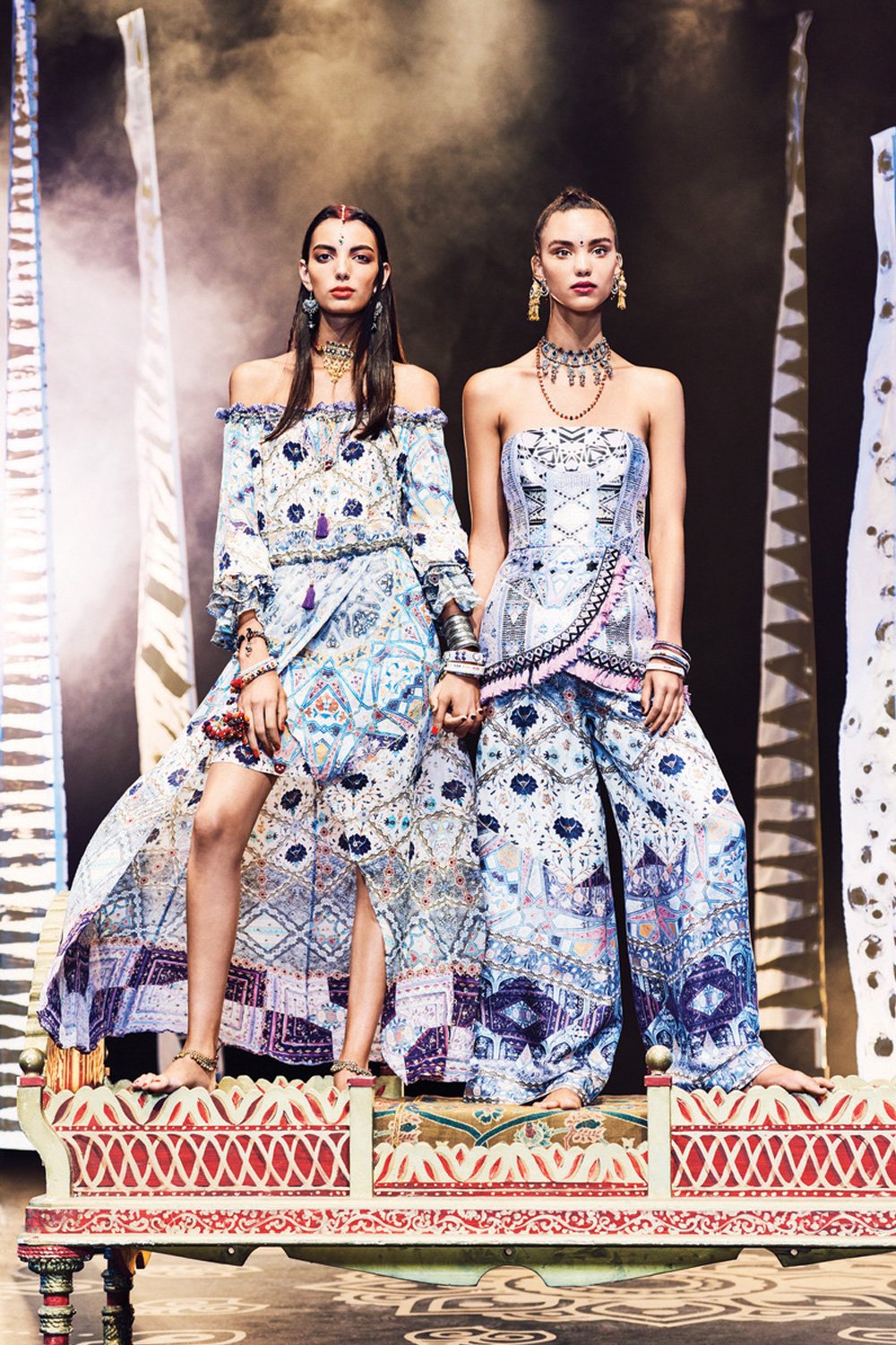 TALES OF TATIANA DROP SHOULDER SPLIT DRESS