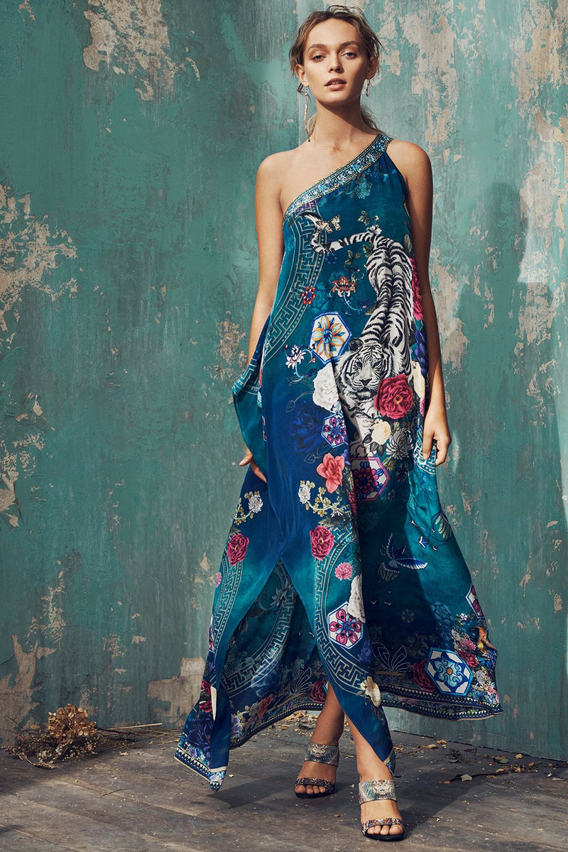 ONE SHOULDER KAFTAN WITH NECKBAND GLASSHOUSE ROMANCE