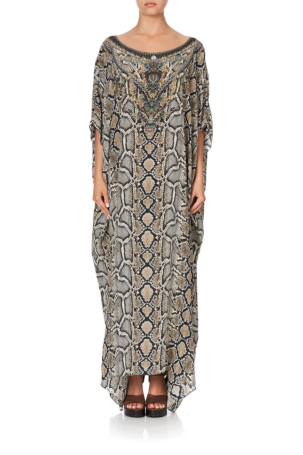 ROUND NECK KAFTAN KAKADU BOO