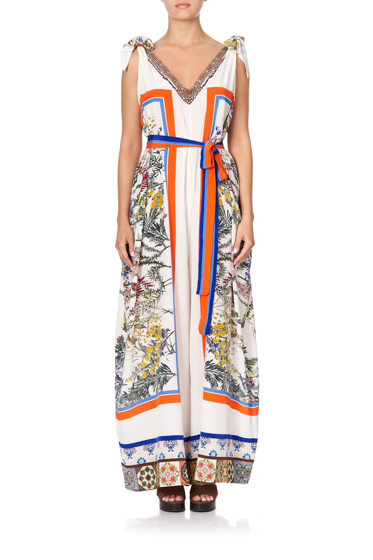 SCARF TIE JUMPSUIT GONE COAST