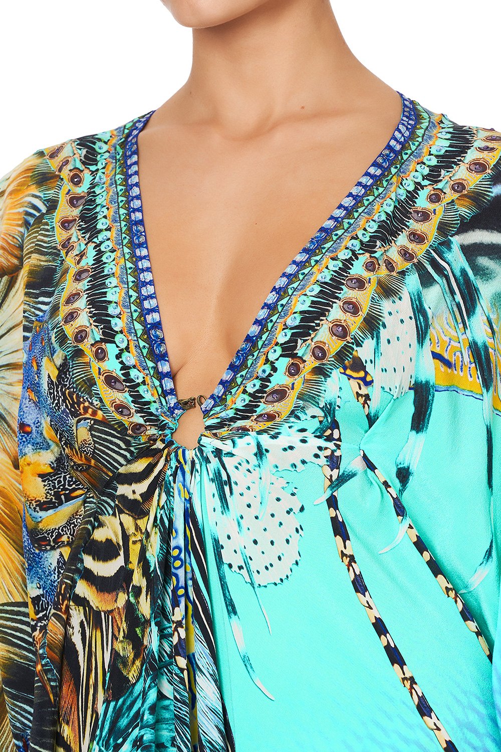 SHORT KAFTAN WITH HARDWARE MARINE QUEEN