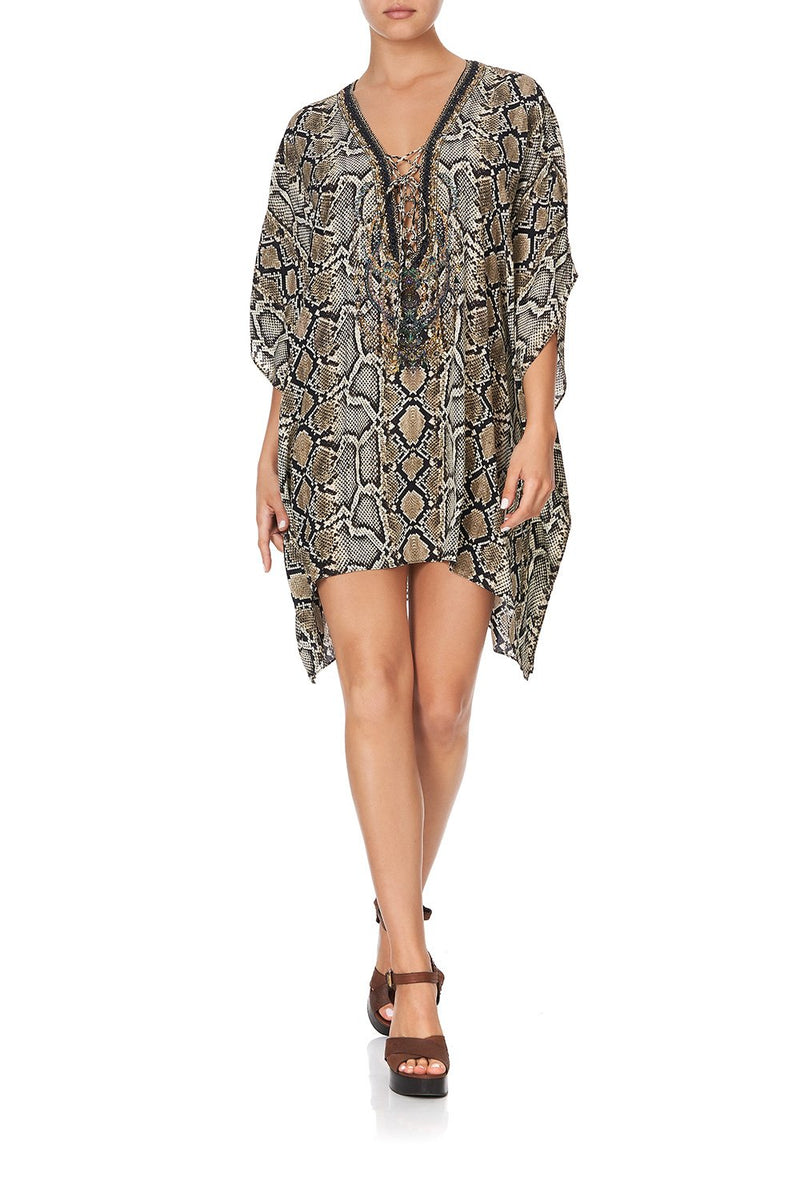 LACE UP FRONT DRESS KAKADU BOO