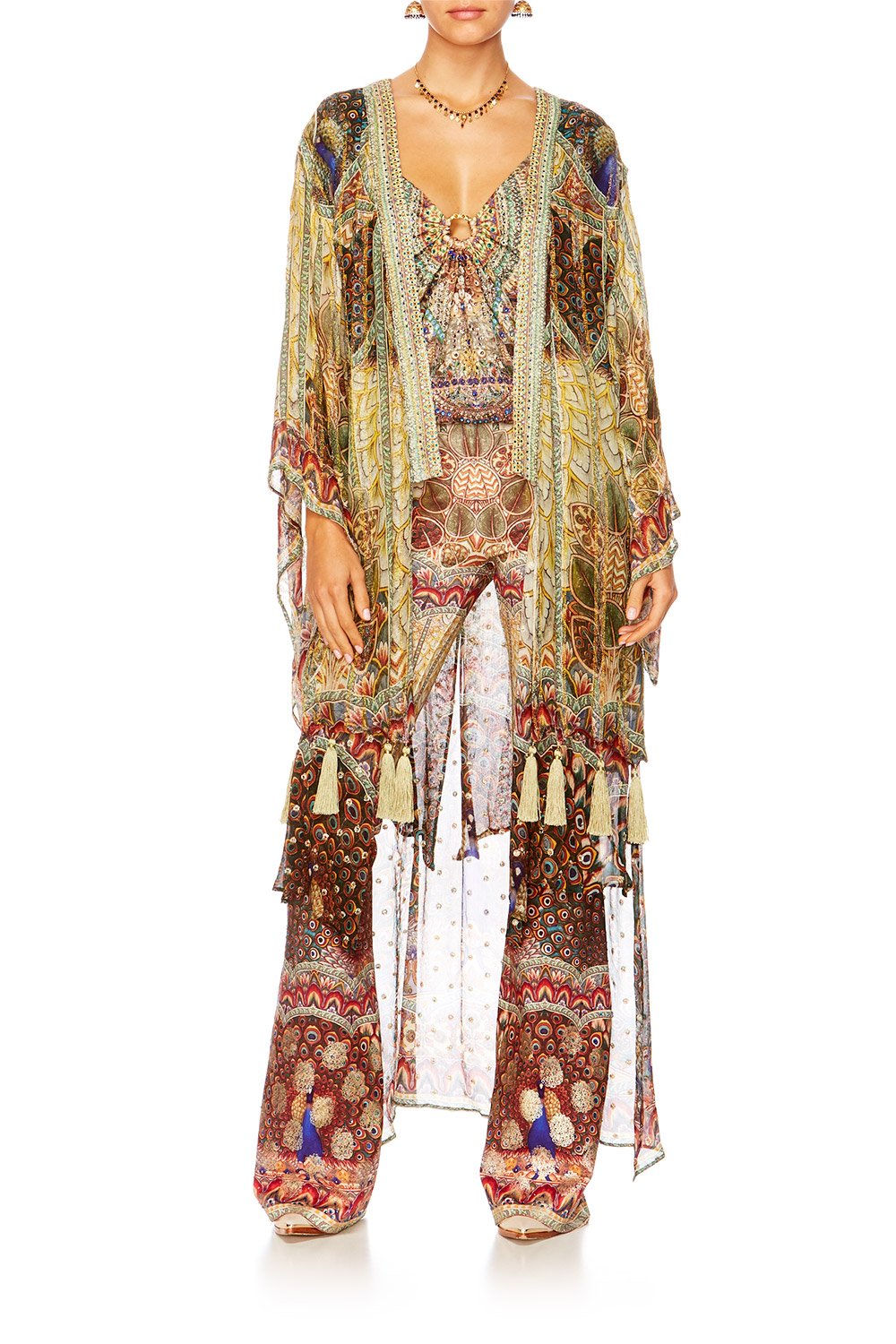 ECHOES OF ENCHANTMENT HIGH WAISTED FLARED TROUSER