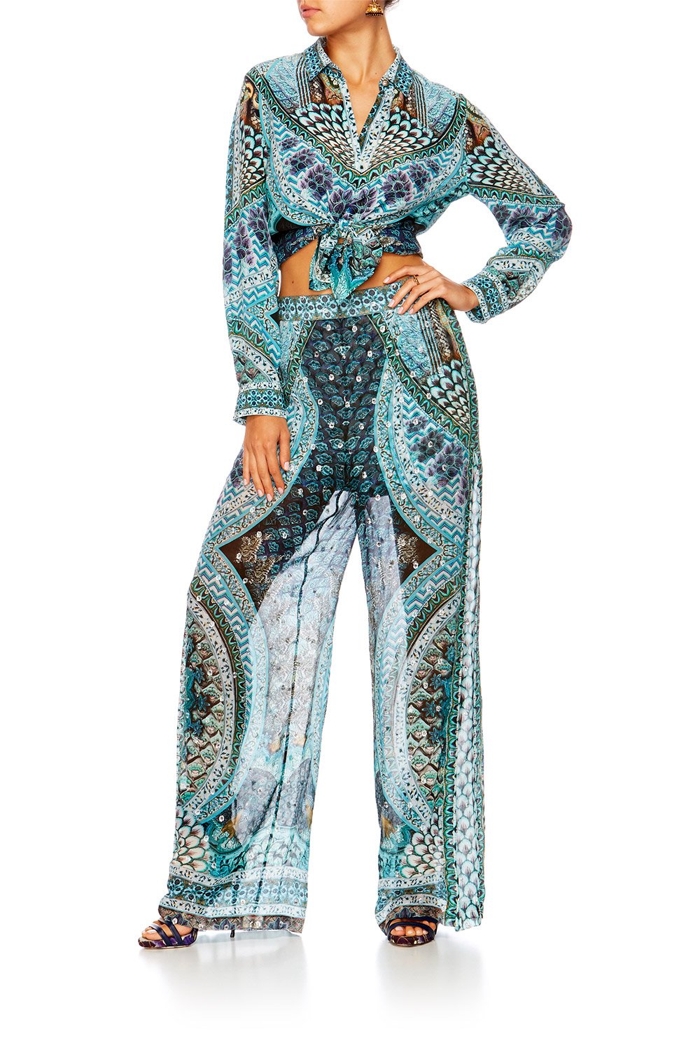 TURN ON THE CHARM PANTS WITH SIDE SPLIT