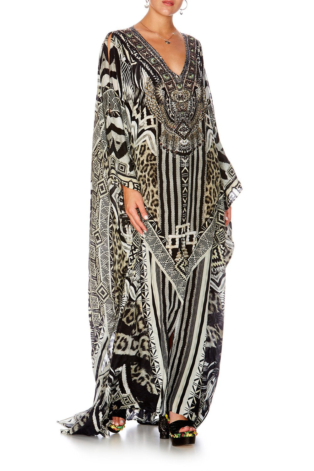 TRIBAL THEORY SPLIT FRONT & SLEEVE KAFTAN