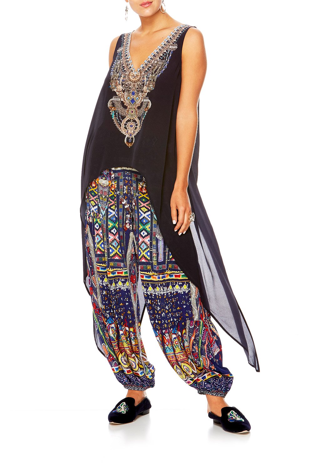 WHERE YOULL FIND ME HIGH LOW CROSS OVERLAY TOP