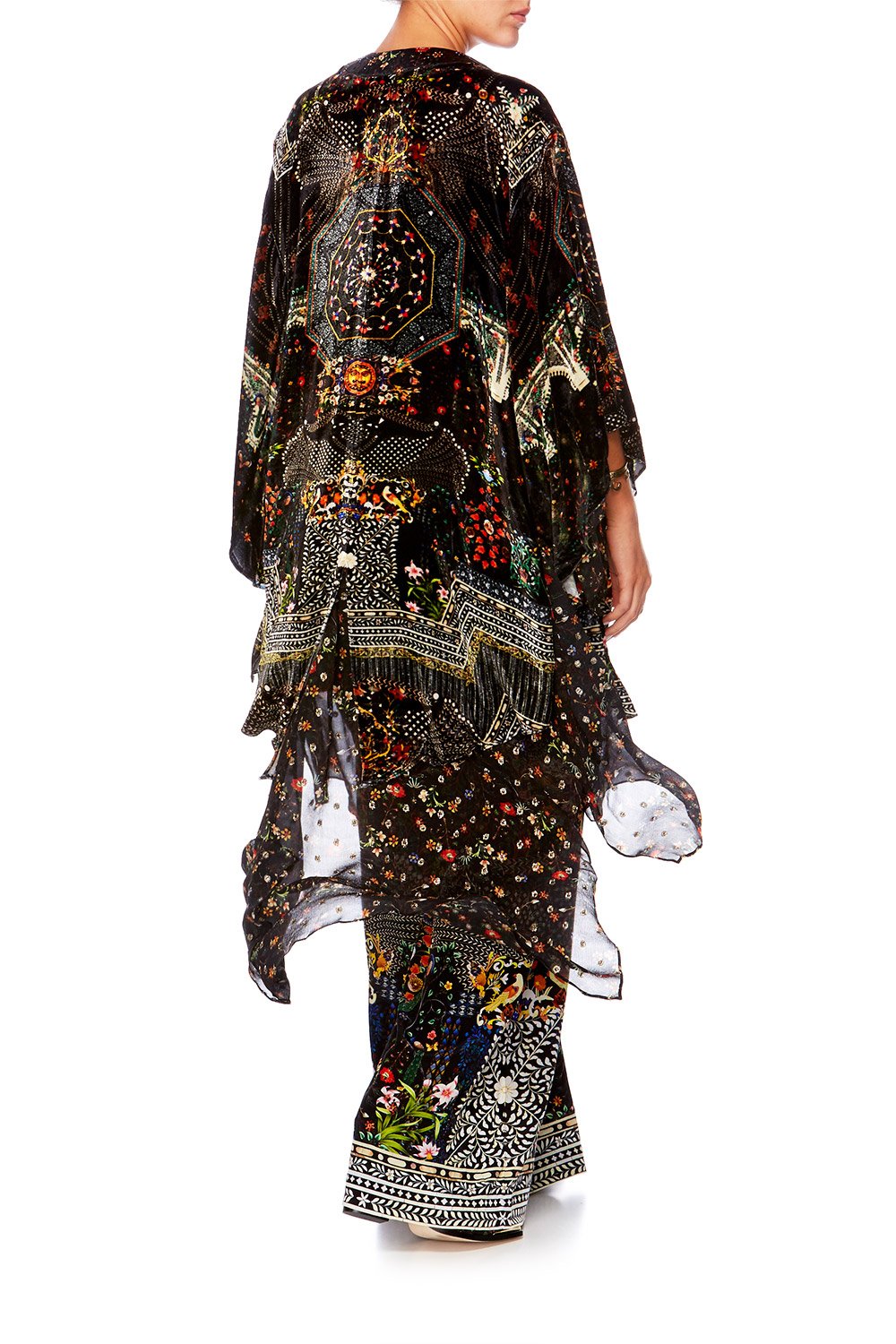 BEHIND CLOSED DOORS KIMONO WITH LONG UNDERLAY