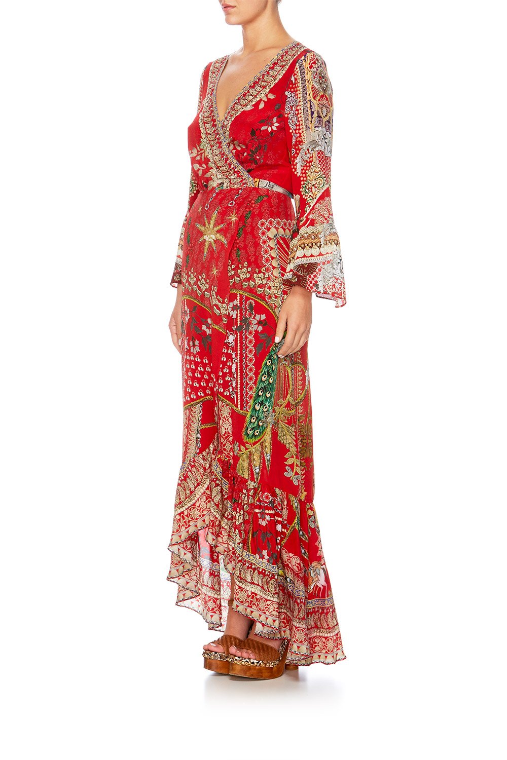 JUST KIDS LONG SLEEVE WRAP DRESS