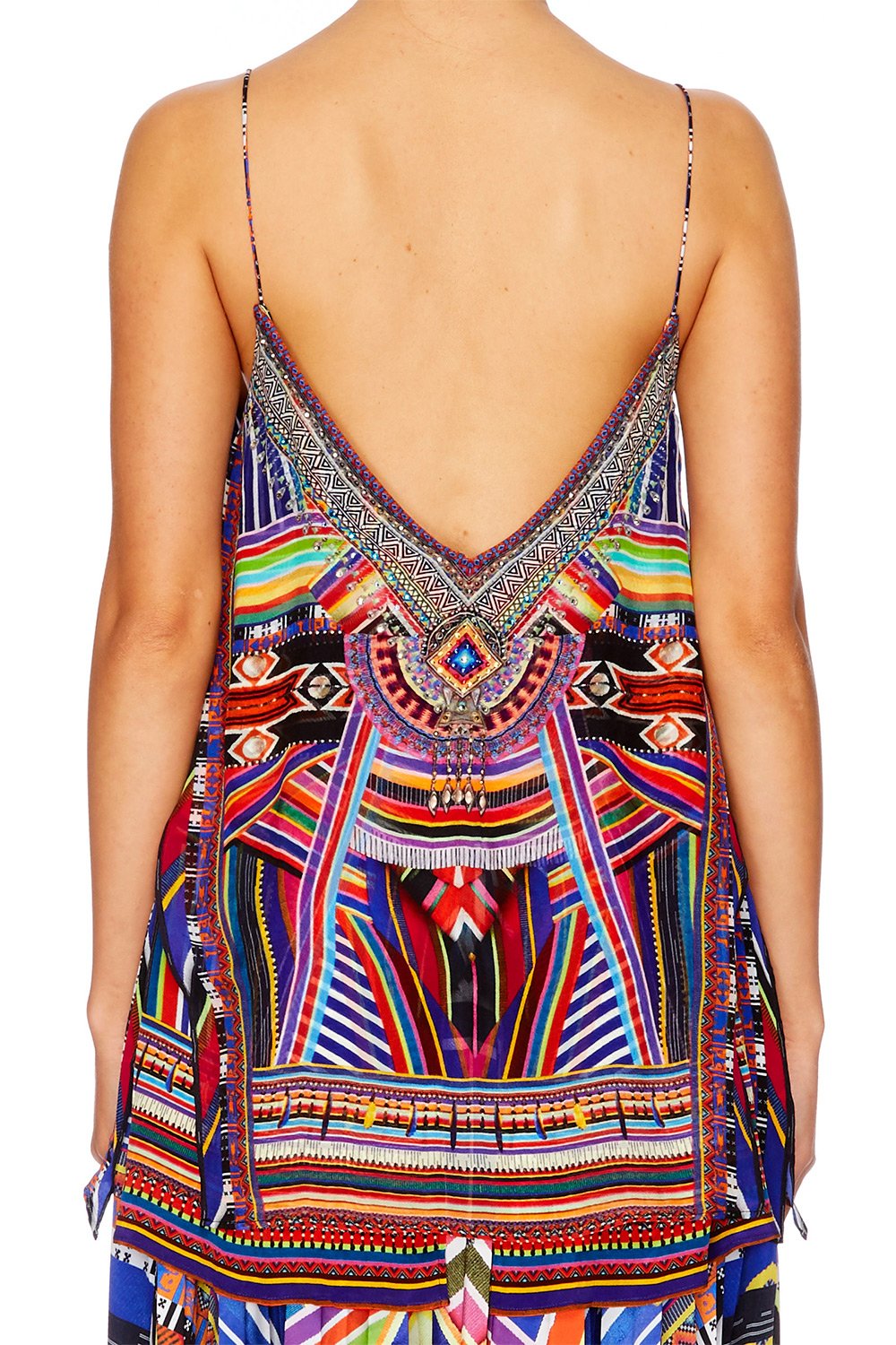 TSACHILA BLESSING MULTI LAYER V NECK TOP