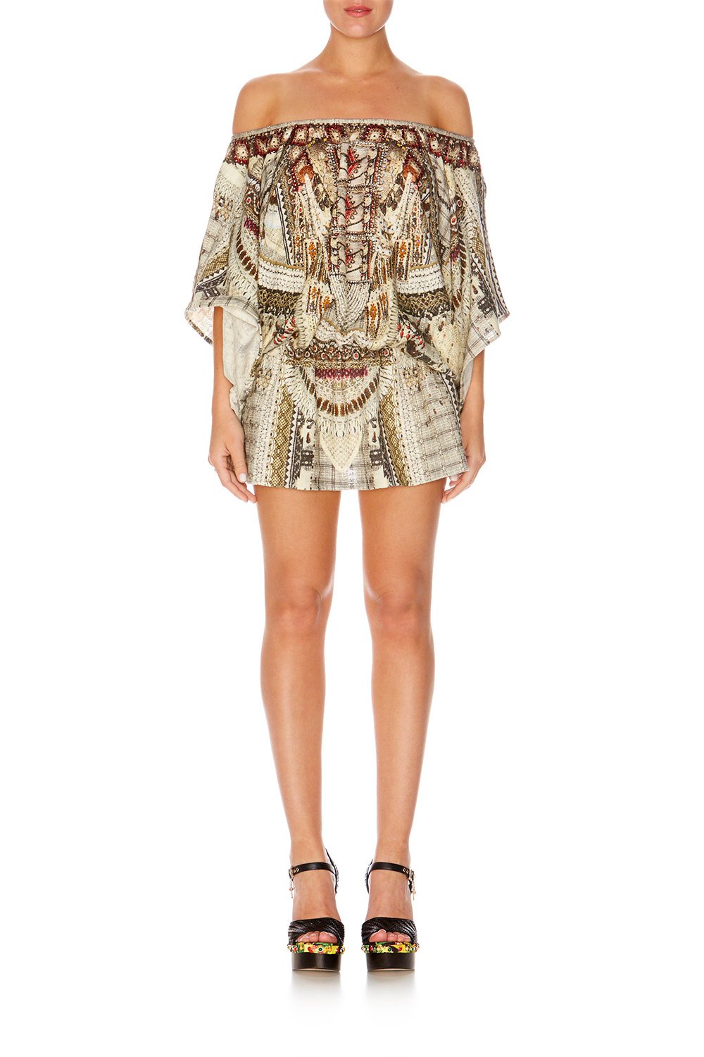 SPELL BOUND ELASTICATED WAIST SHORT DRESS