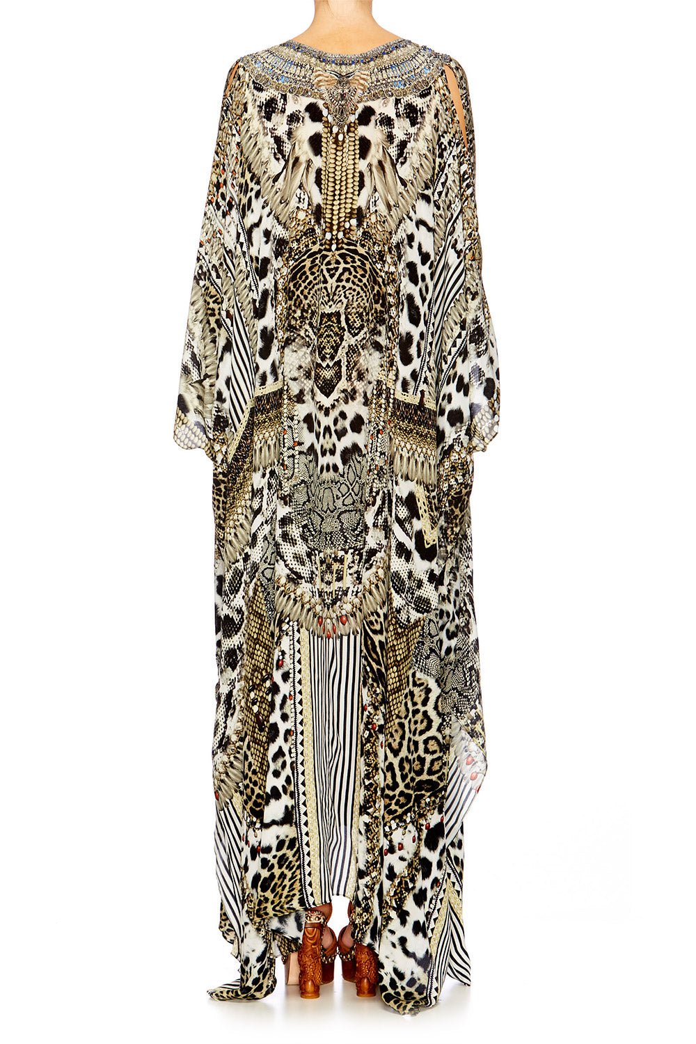 ANIMAL INSTINCT SLIT FRONT & SLEEVE KAFTAN