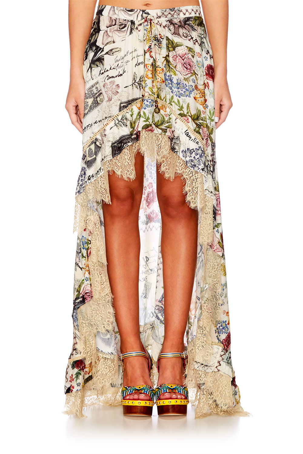 MEMORY LANE HIGH LOW HEM FULL SKIRT