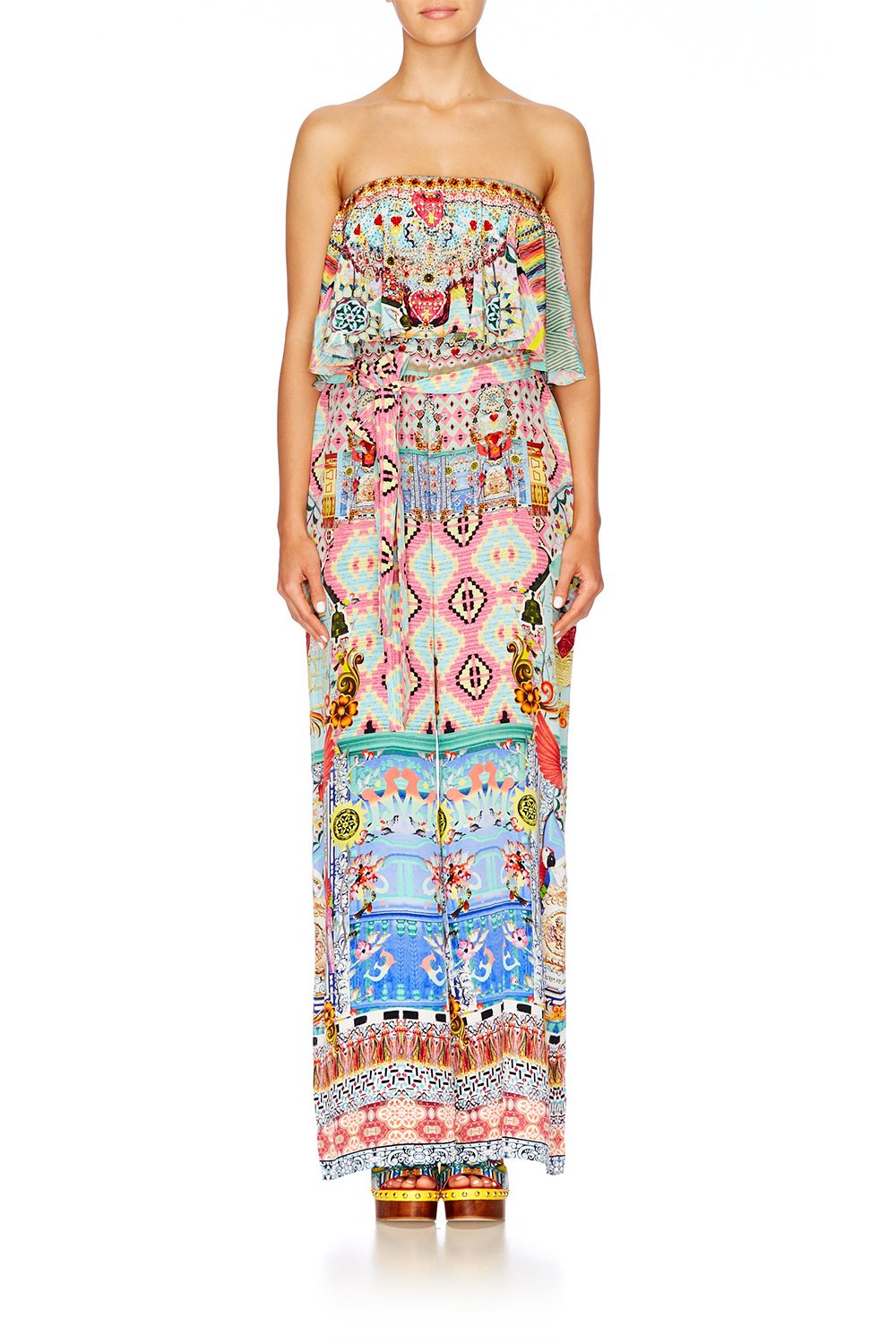 CLOSE TO MY HEART STRAPLESS JUMPSUIT W FRILL