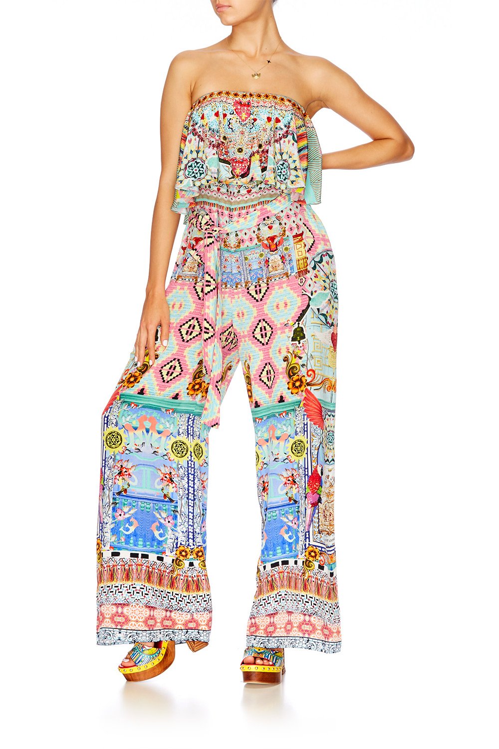 CLOSE TO MY HEART STRAPLESS JUMPSUIT W FRILL