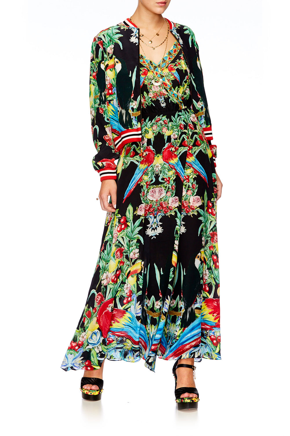 TOUCAN PLAY STRAPPY WRAP DRESS