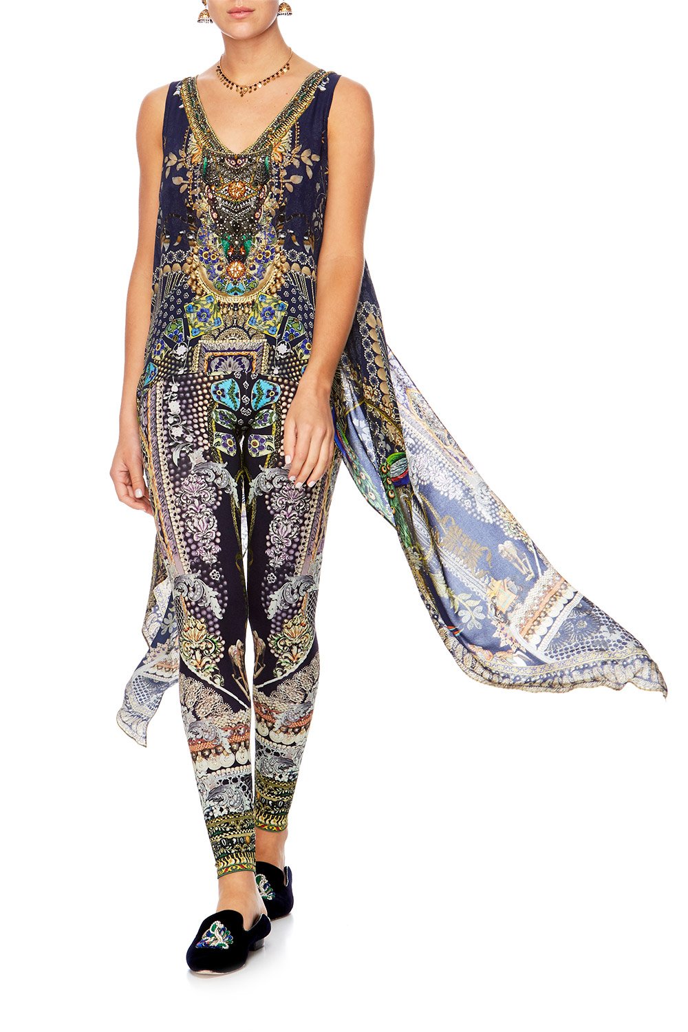 CHILDREN OF THE WORLD HIGH LOW CROSS BACK TOP