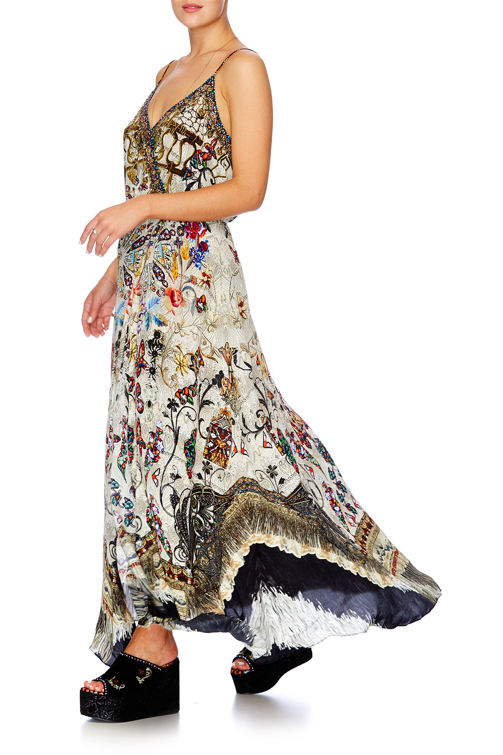 RAISE YOUR GLASS STRAPPY WRAP DRESS