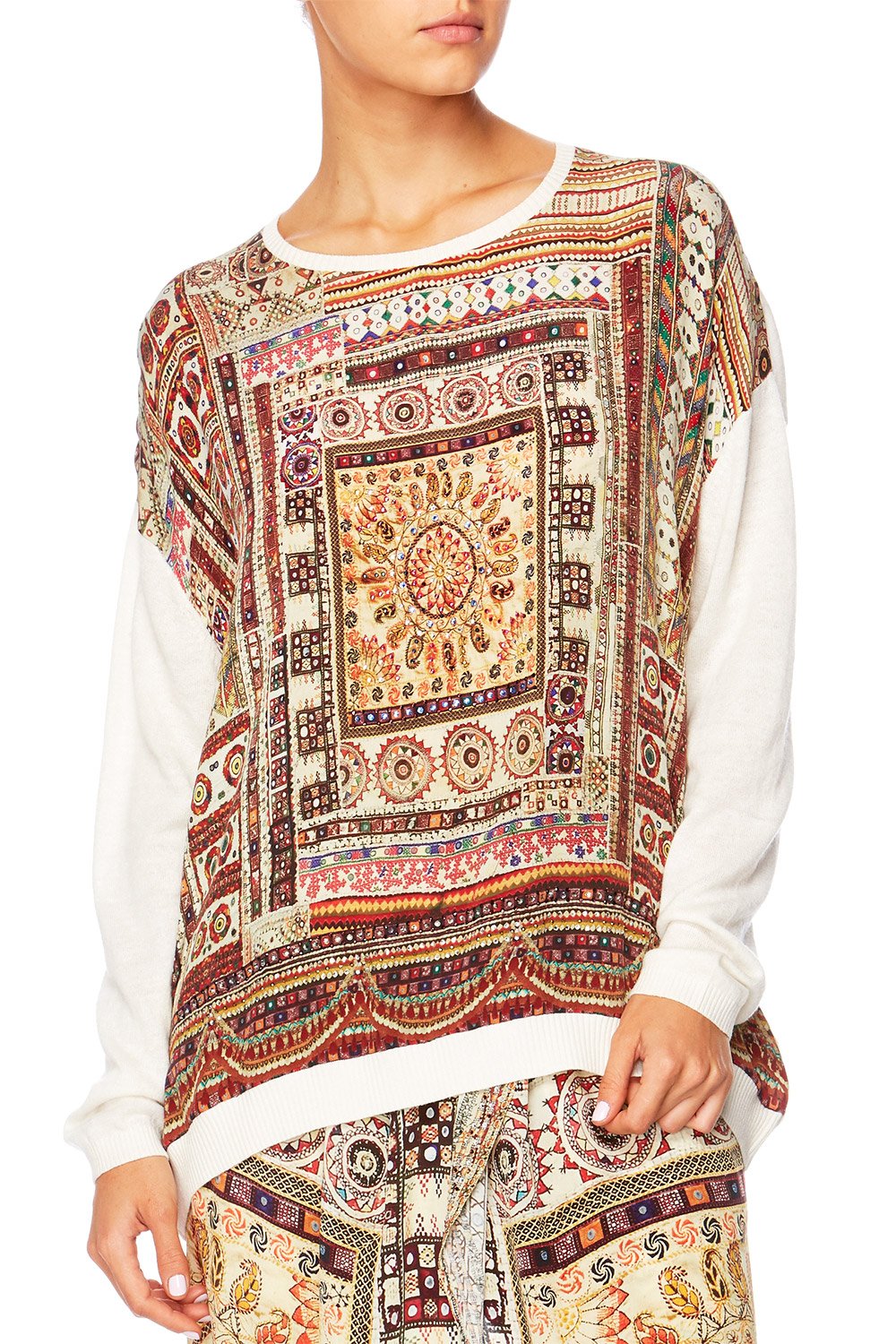 INDIANA FRANKS JUMPER W CONTRAST FRONT