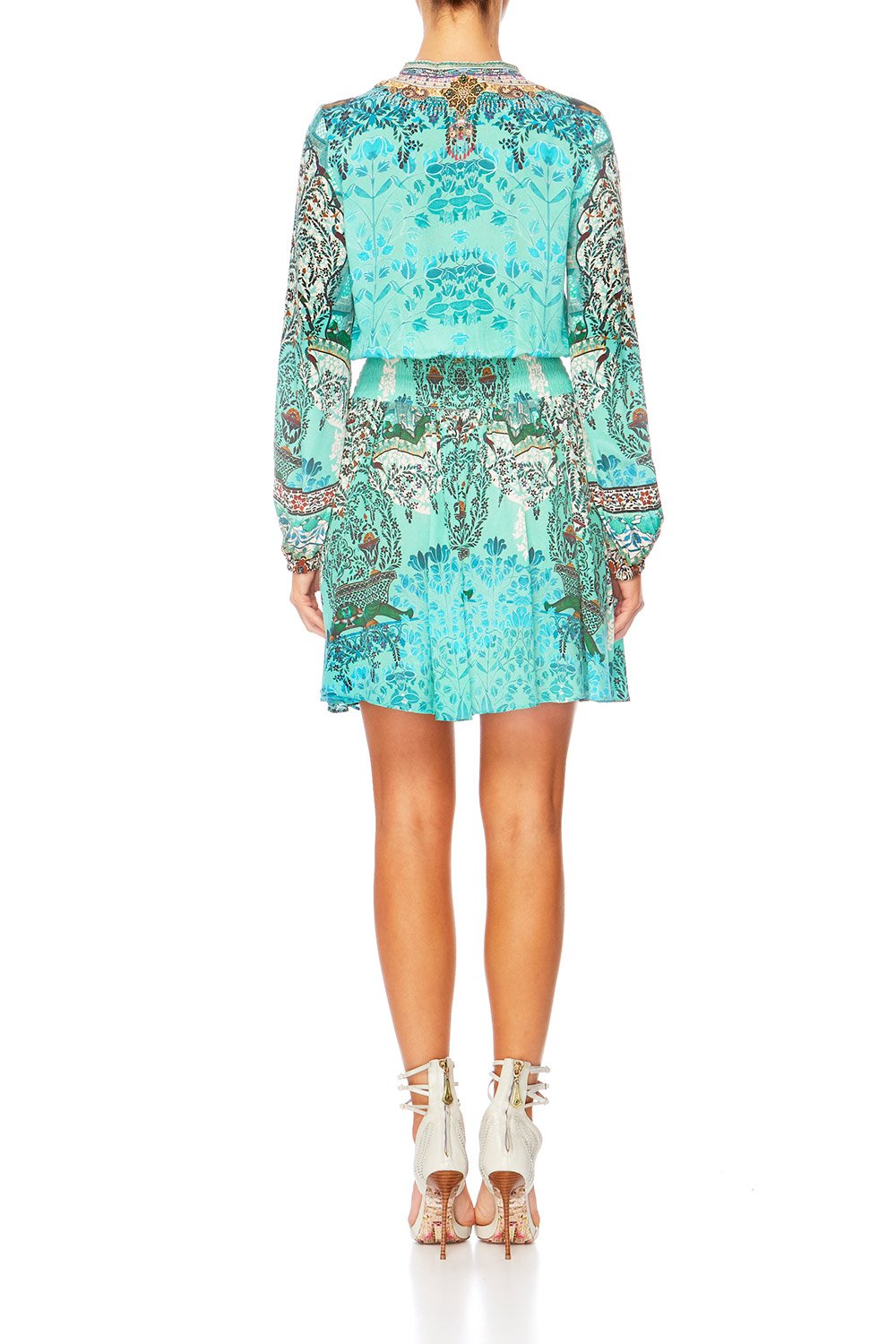 THE SPIRIT WITHIN SHIRRED RELAXED SHORT DRESS