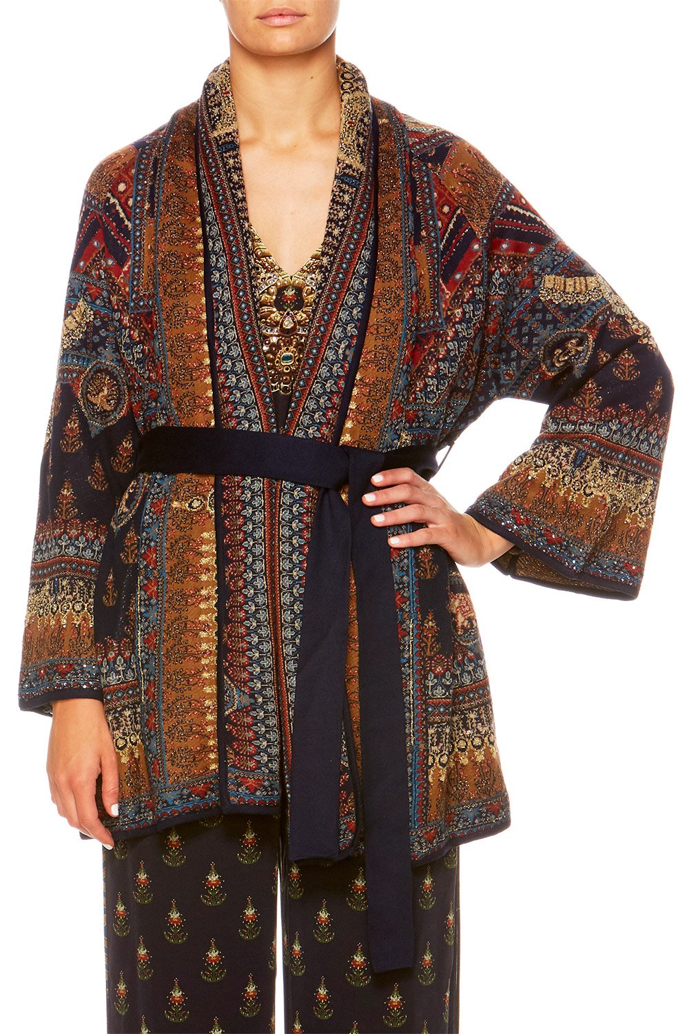 BLISS OF BOHEMIA KIMONO KNIT W TIE