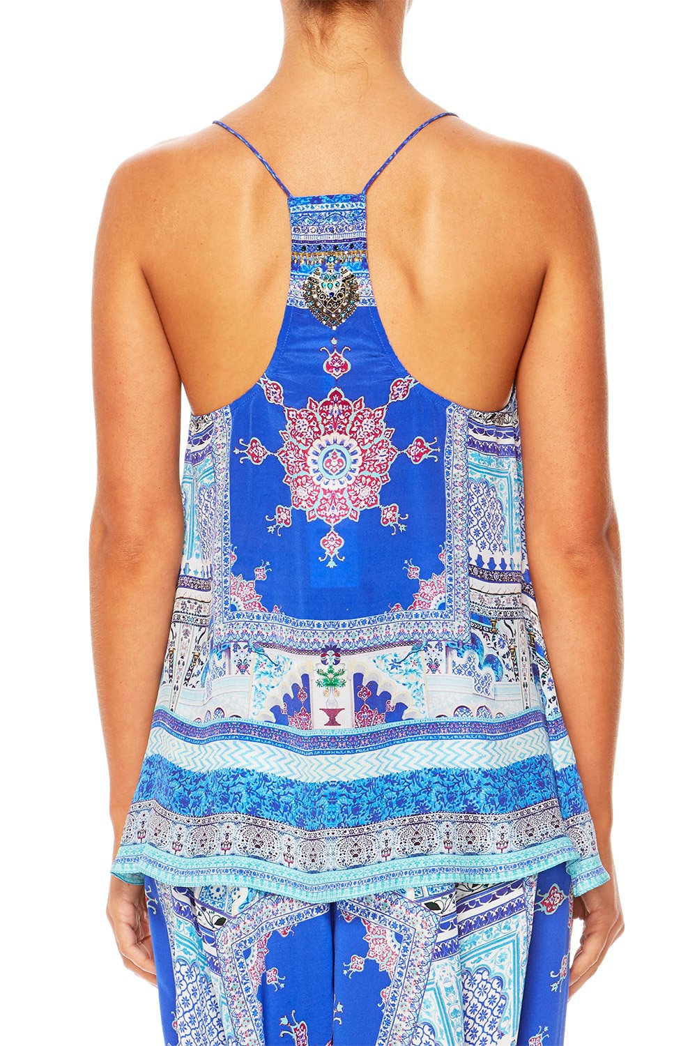 STRENGTH IN RAYS T-BACK SHOESTRING STRAP TOP