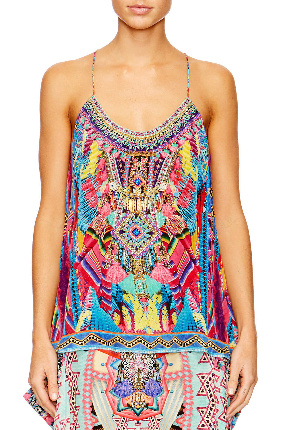 MS MOCHILLA T BACK SHOESTRING STRAP TOP