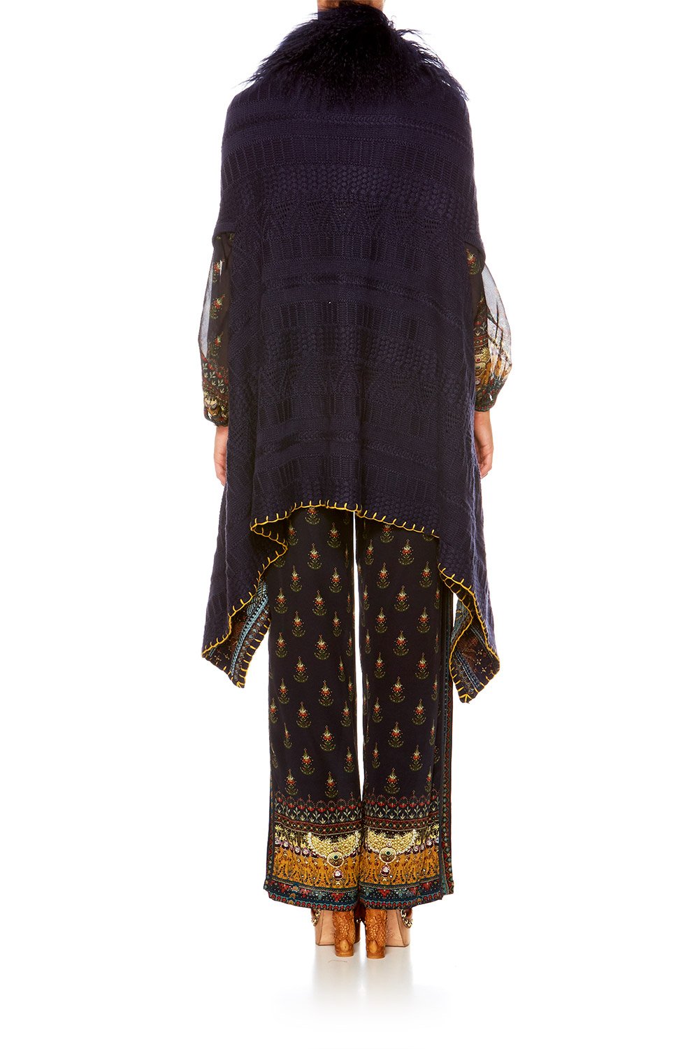 BLISS OF BOHEMIA SHEARLING CAPE