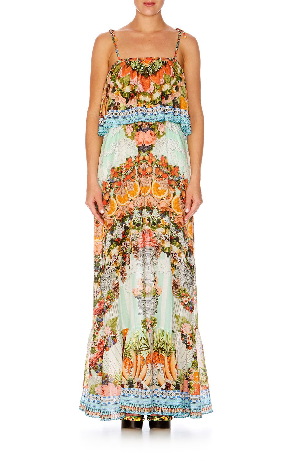 SLICE OF PARADISE ELASTIC WAIST MAXI W FLOUNCE
