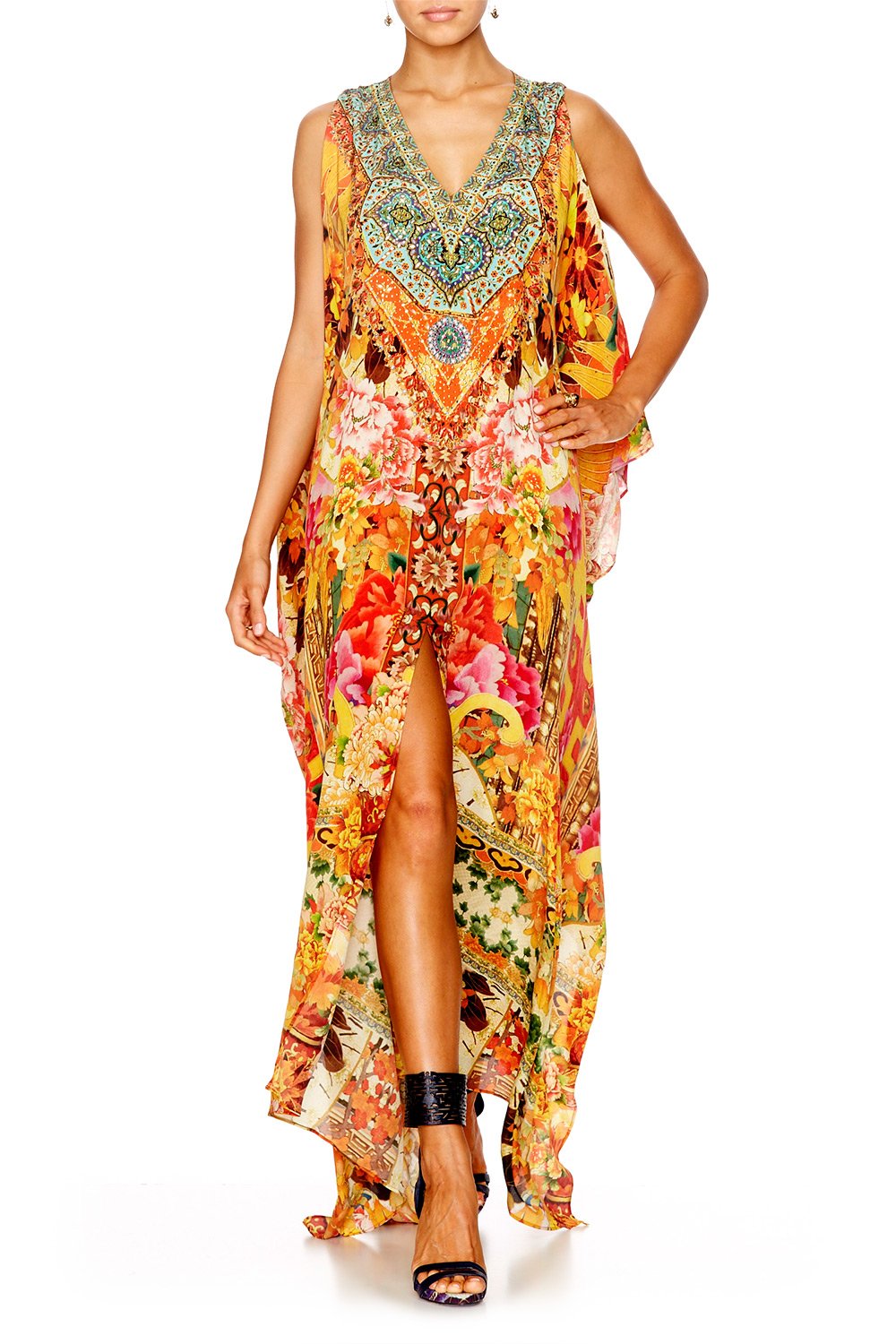 GRANDMA'S MANTELPIECE SPLIT FRONT & SLEEVE KAFTAN