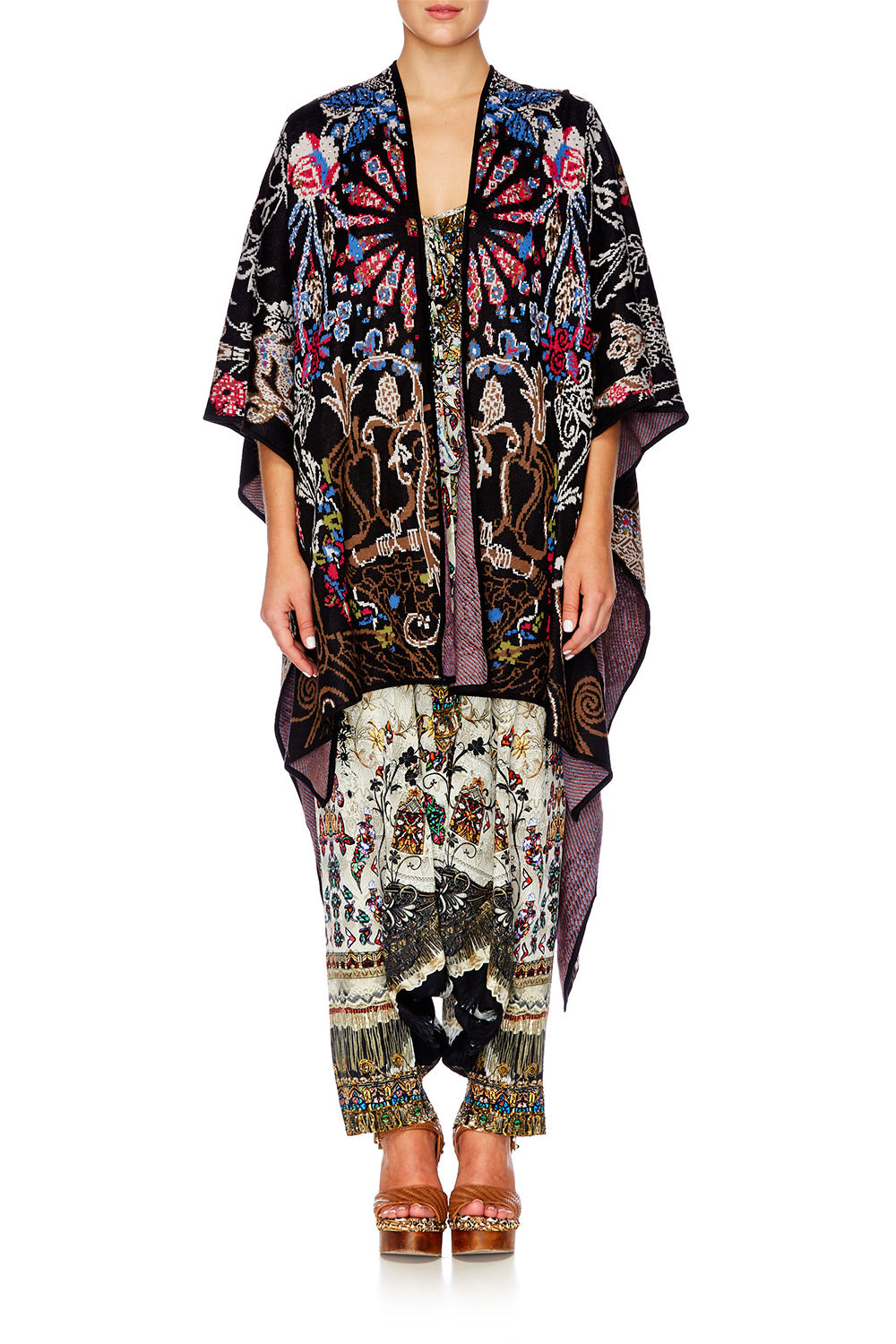 DANCING IN THE DARK OVERSIZED THROWOVER PONCHO