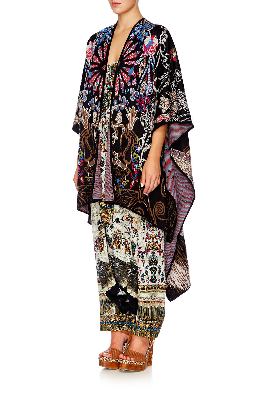 DANCING IN THE DARK OVERSIZED THROWOVER PONCHO