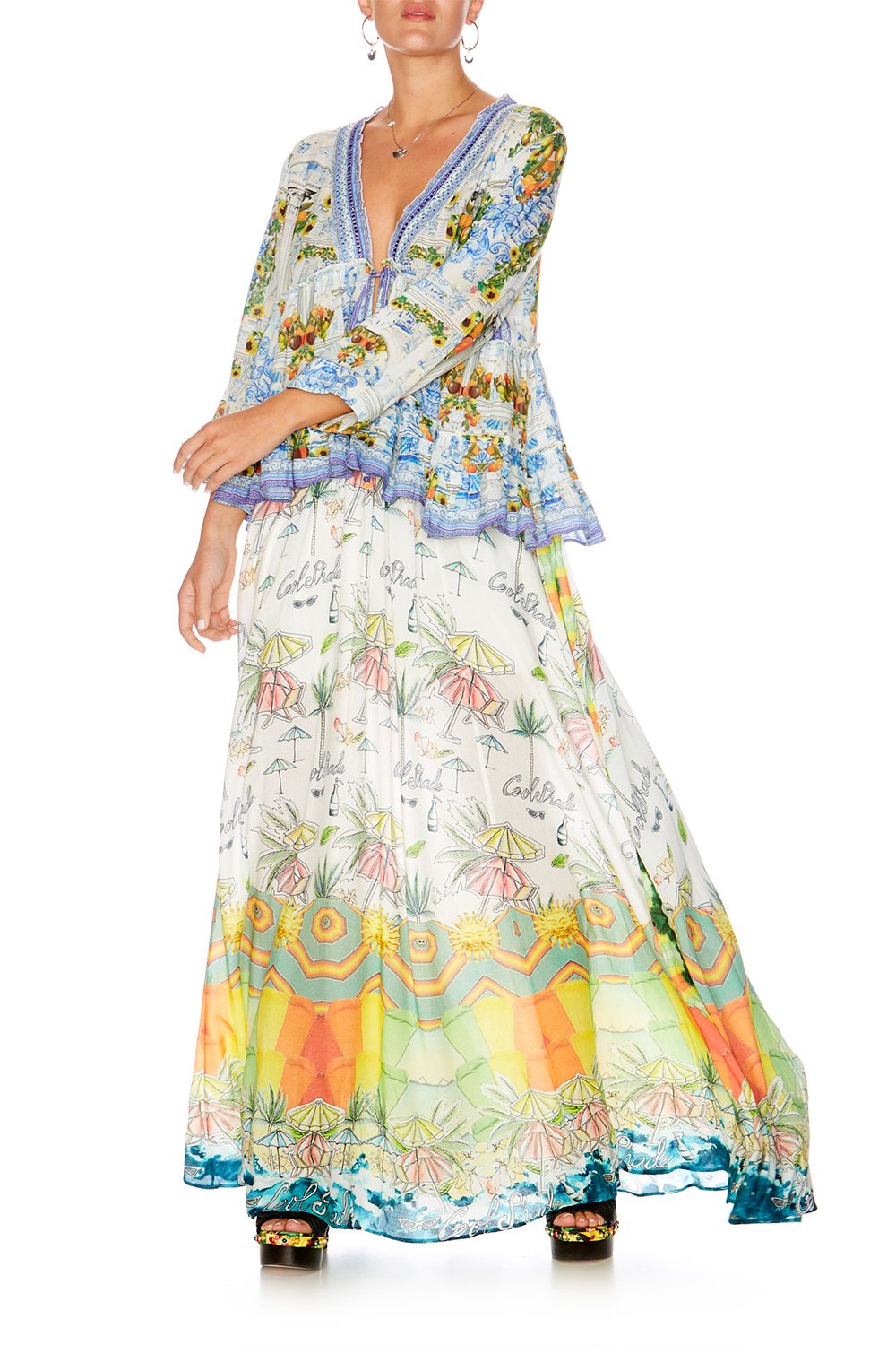 COME AS YOU ARE FRILL BLOUSE W 34 SLEEVE