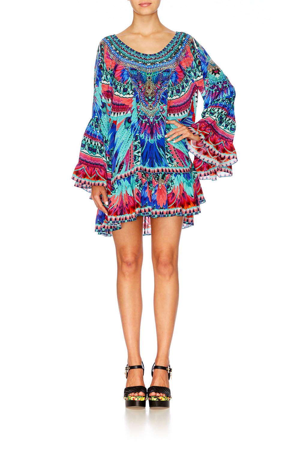 SKY FALL A LINE FRILL DRESS