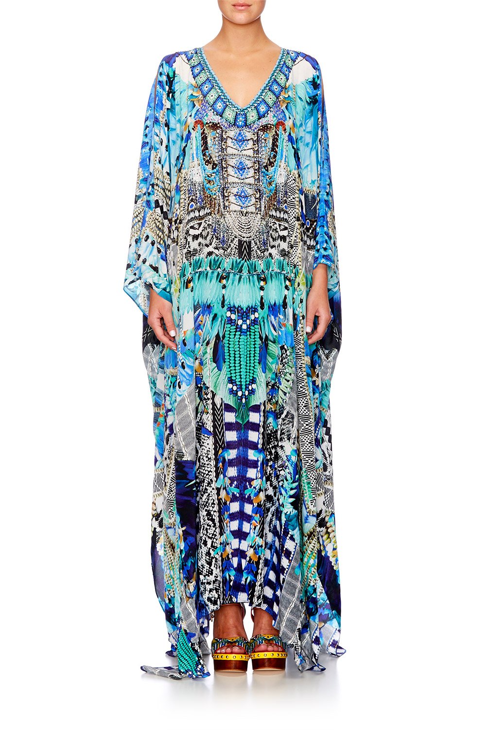 LEAVE ME WILD SLIT FRONT & SLEEVE KAFTAN