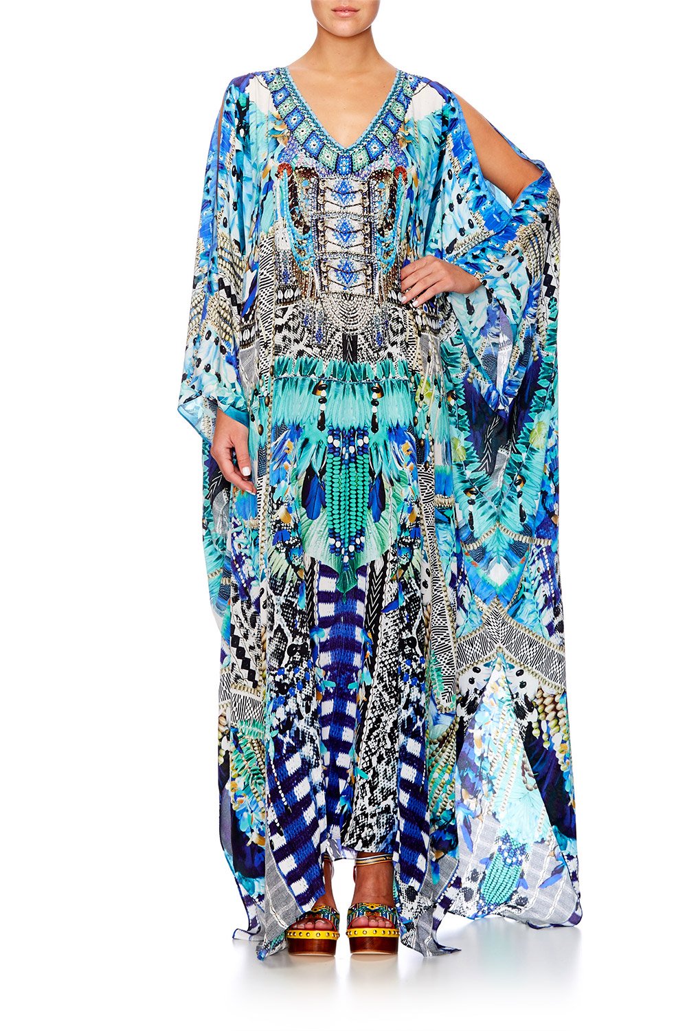 LEAVE ME WILD SLIT FRONT & SLEEVE KAFTAN