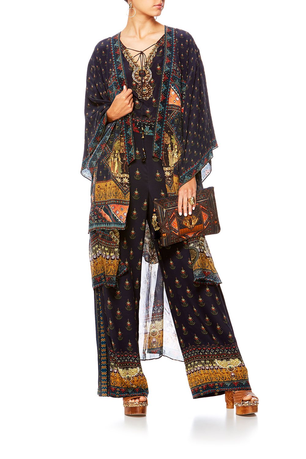 CAMILLA BLISS OF BOHEMIA KIMONO W LONG UNDERLAY
