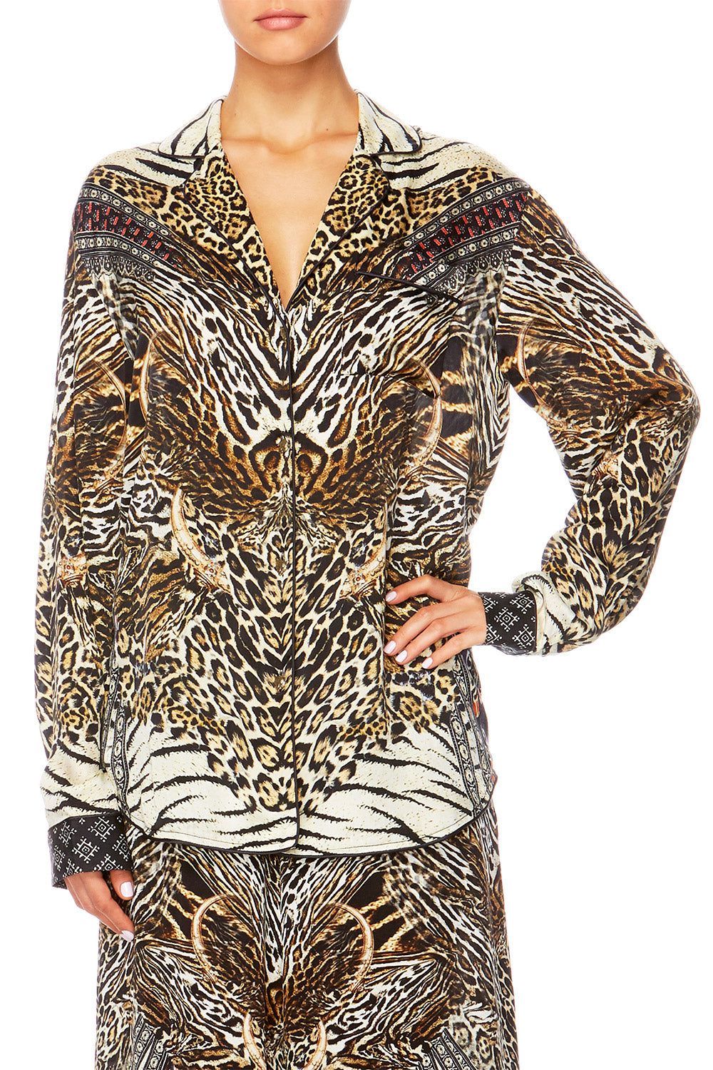 THE BODYGUARD PAJAMA SHIRT WITH PIPING