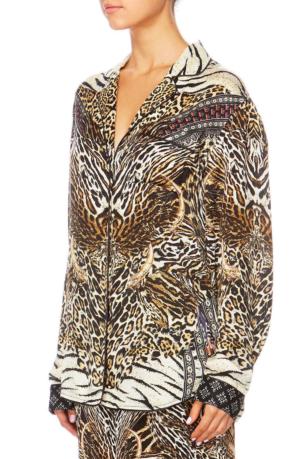 THE BODYGUARD PAJAMA SHIRT WITH PIPING