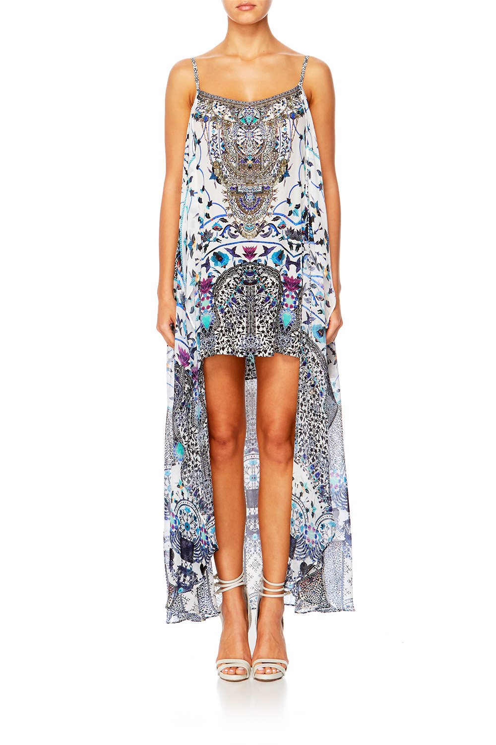 IN THE CONSTELLATIONS MINI DRESS W LONG OVERLAY