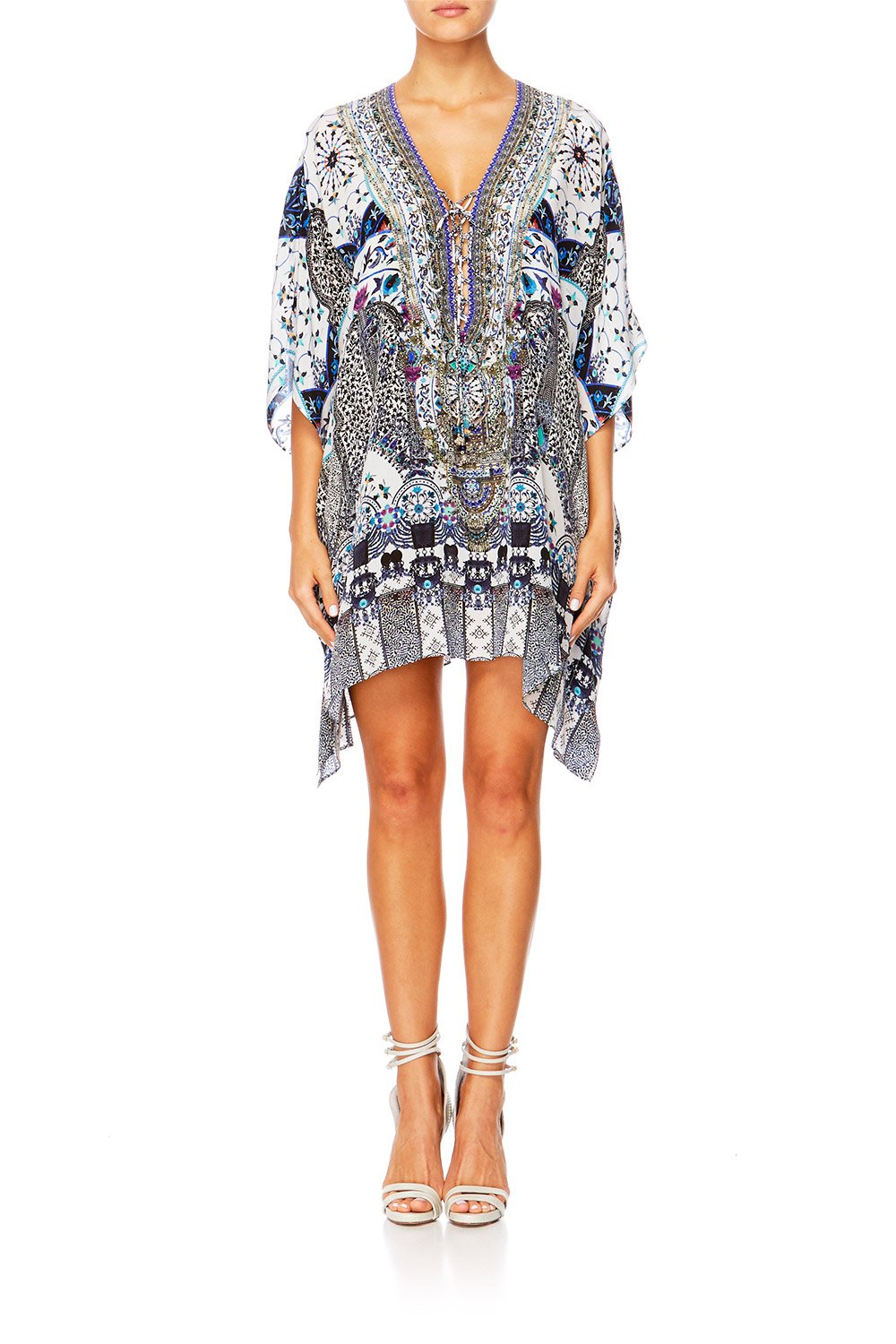 IN THE CONSTELLATIONS SHORT LACE UP KAFTAN