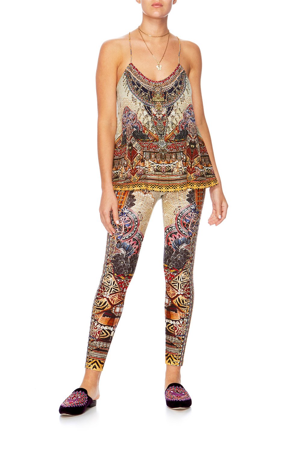 THE CARAVAN V-NECK LACE UP SHIRT