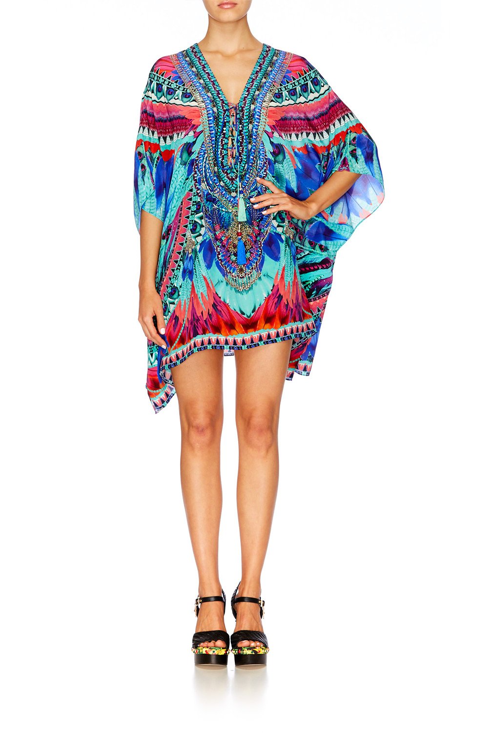 SKY FALL SHORT LACE UP KAFTAN
