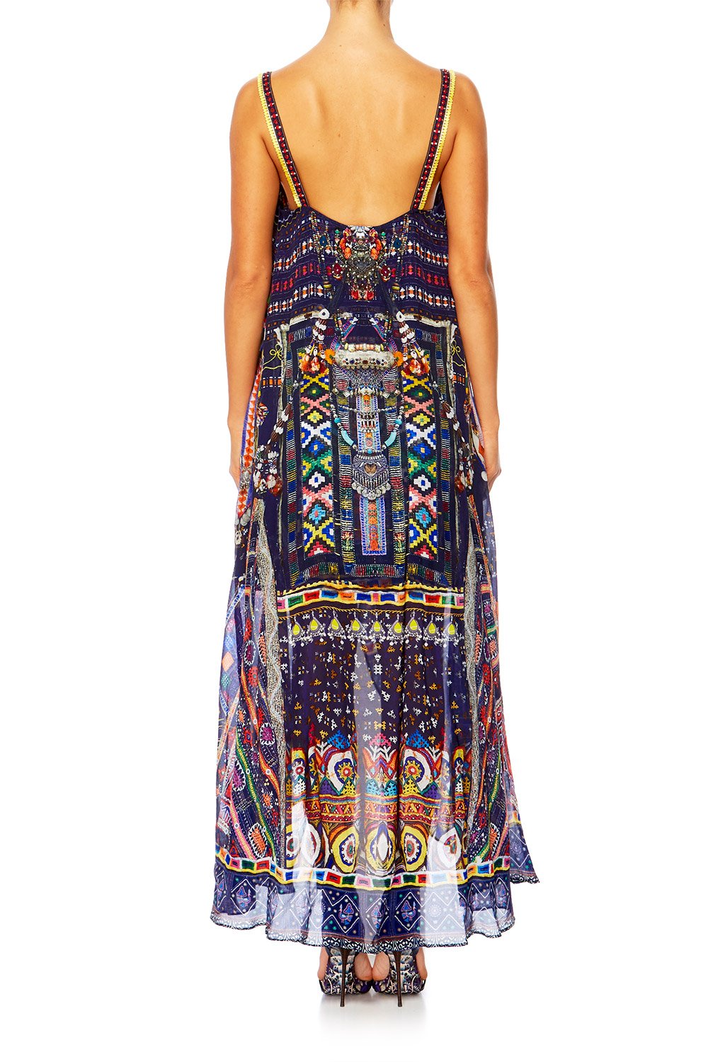 WHERE YOULL FIND ME MINI DRESS W LONG OVERLAY