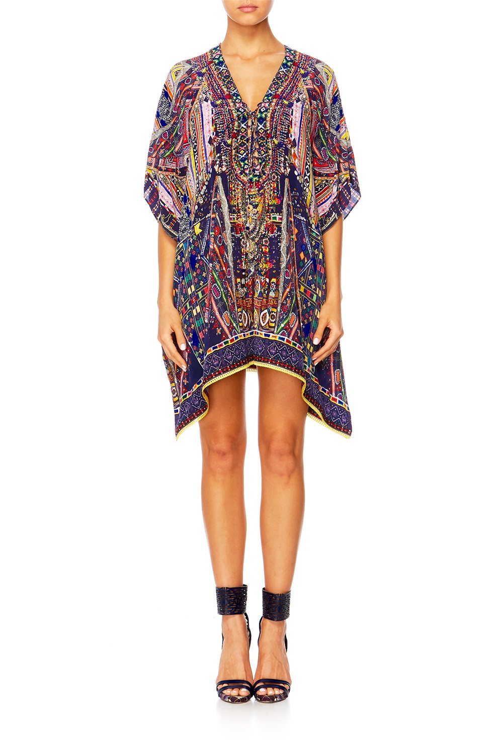 WHERE YOULL FIND ME SHORT LACE UP KAFTAN